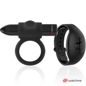 Black&silver-Cameron Penisring mit Fernbedienung Watchme-Silikon · Vibratoren (Bild 2)
