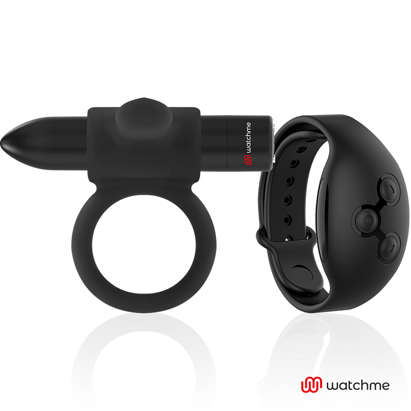 Black&silver-Cameron Penisring mit Fernbedienung Watchme-Silikon · Vibratoren (Bild 2)