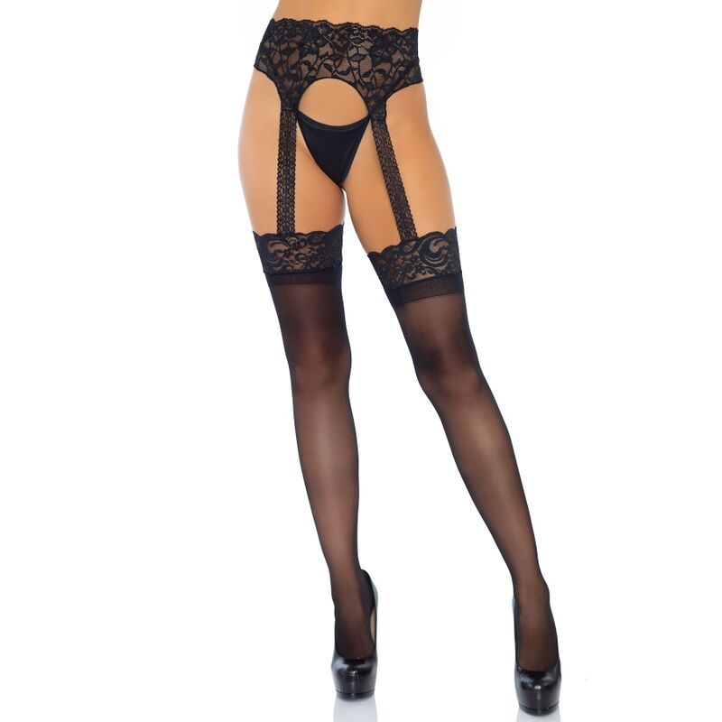 Leg Avenue Hosiery-Opache Strumpfhosen mit Lacci Garten zum Leben · Spicy Dessous & Bodystockings (Bild 3)