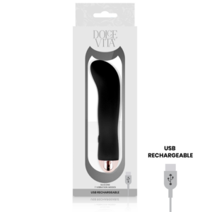 Dolce Vita-Vibrator Wiederaufladbar Two Schwarz 7 Geschwindigkeit-Silikon, 7 · Vibratoren (Bild 3)