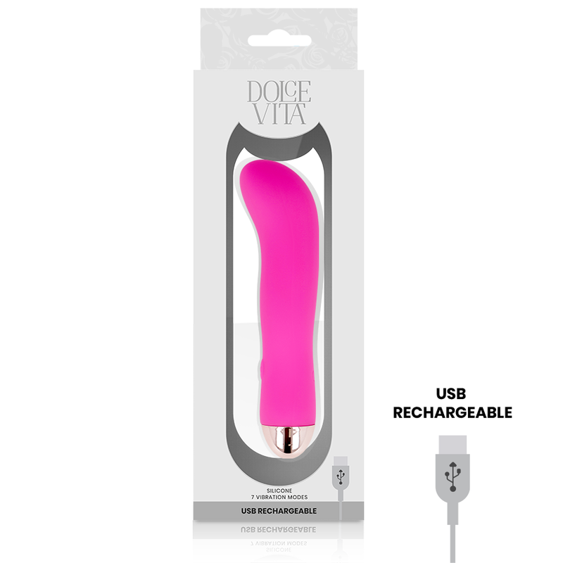 Dolce Vita-Vibrator Wiederaufladbar Two Pink 7 Geschwindigkeit-Silikon, 7 · Vibratoren (Bild 3)