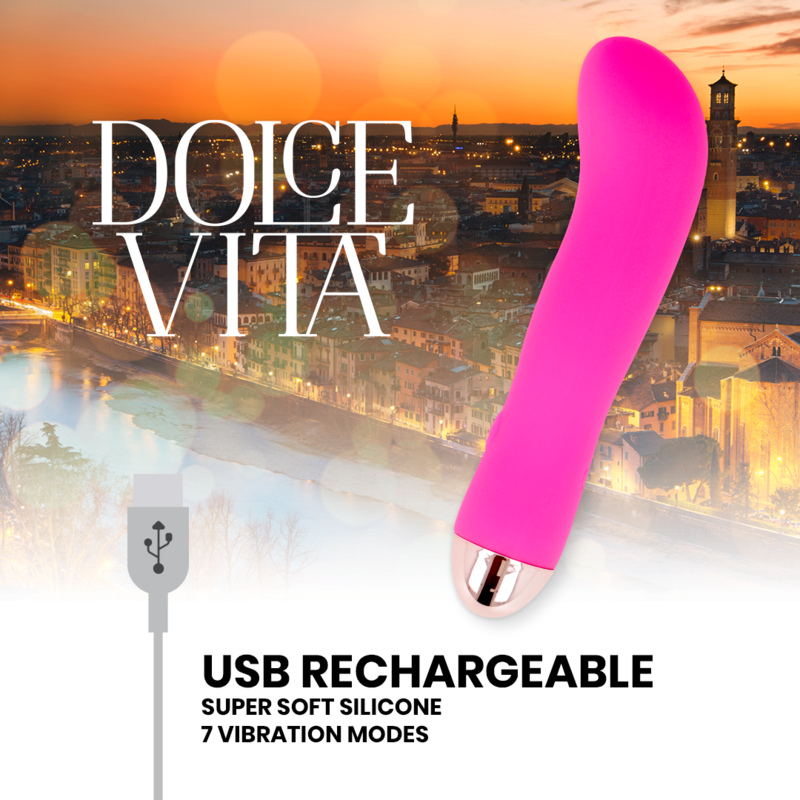 Dolce Vita-Vibrator Wiederaufladbar Two Pink 7 Geschwindigkeit-Silikon, 7 · Vibratoren (Bild 2)