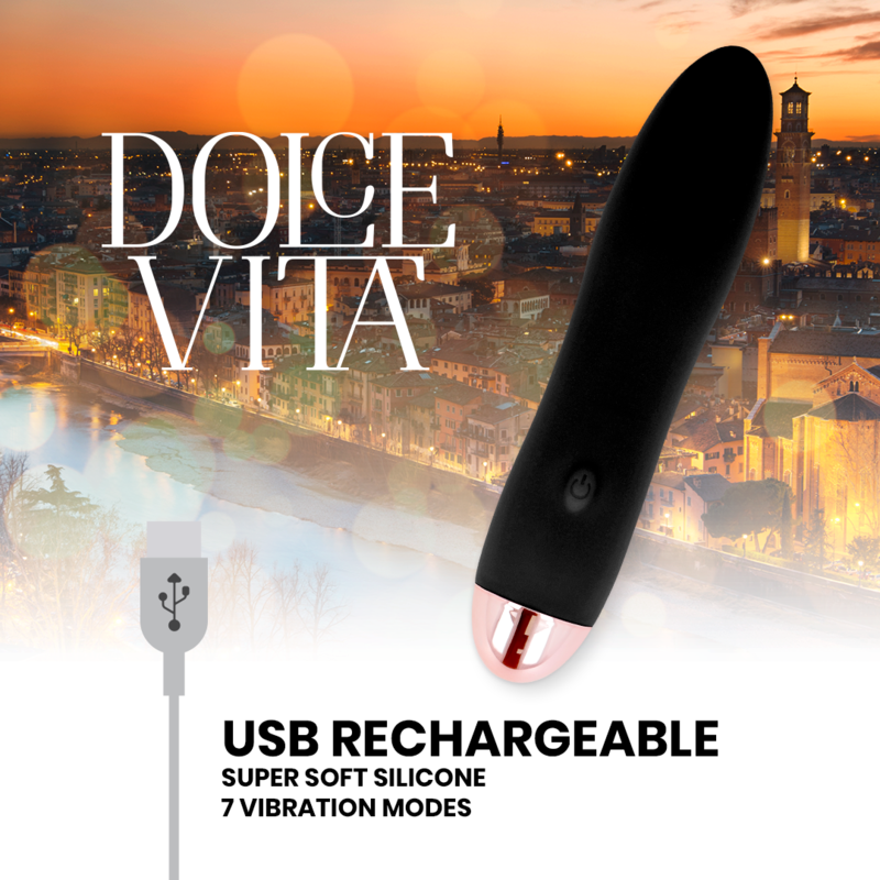 Dolce Vita-Vibrator Wiederaufladbar Four 7 Geschwindigkeit-Silikon · Vibratoren (Bild 3)