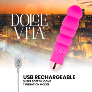 Dolce Vita-Sechs Vibrator Wiederaufladbar 7 Geschwindigkeit-Silikon · Vibratoren (Bild 8)