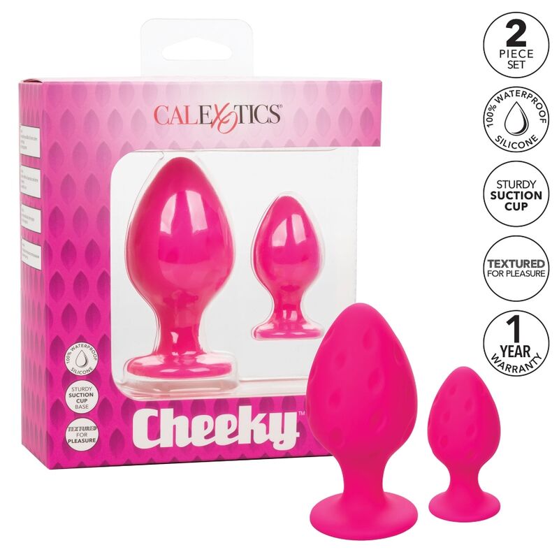Calexotics-Cheeky Analplug Rosa-Silikon, Wasserdicht, Saugnapf · BDSM-Zubehör (Bild 3)