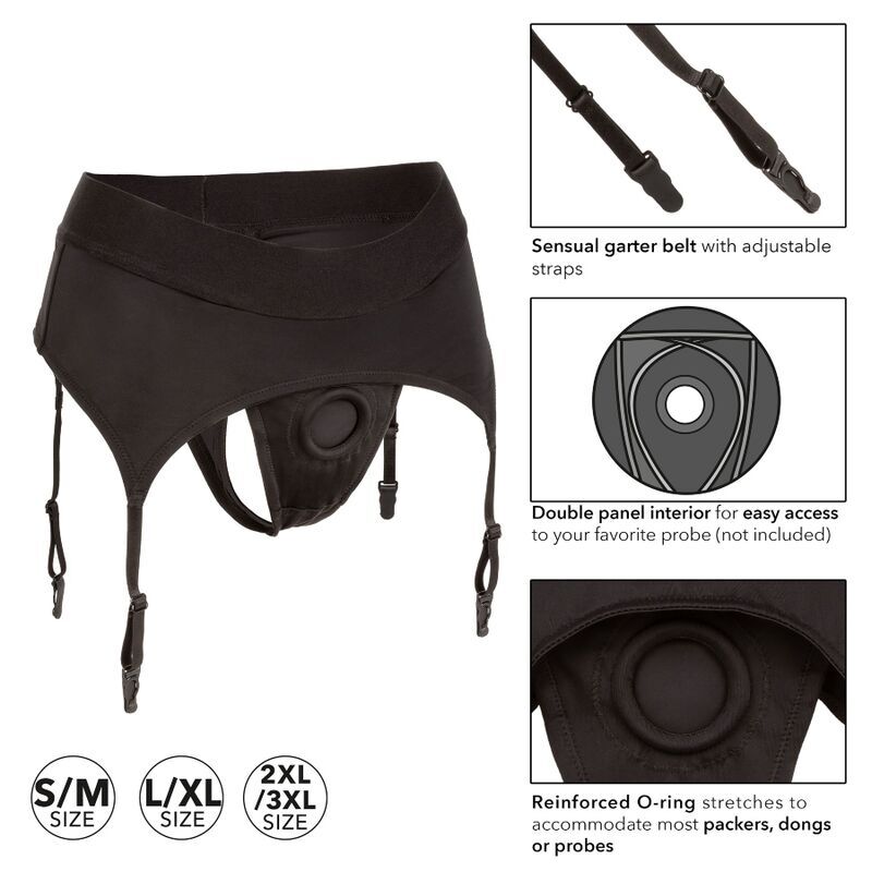 Calexotics-Boundless Harness Strap-on Typ Stiefel mit Strumpfhose · Strap-on & Harness (Bild 4)