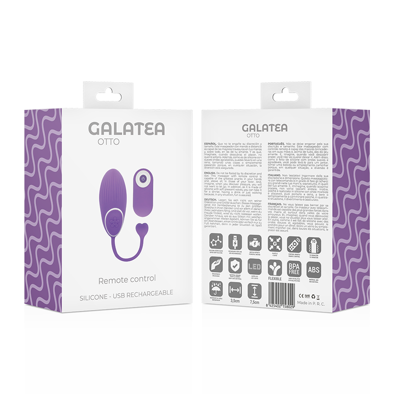 Galatea-Acht mit Fernbedienung Click&play-Silikon, 10 Geschwindigkeiten · Vibratoren (Bild 3)