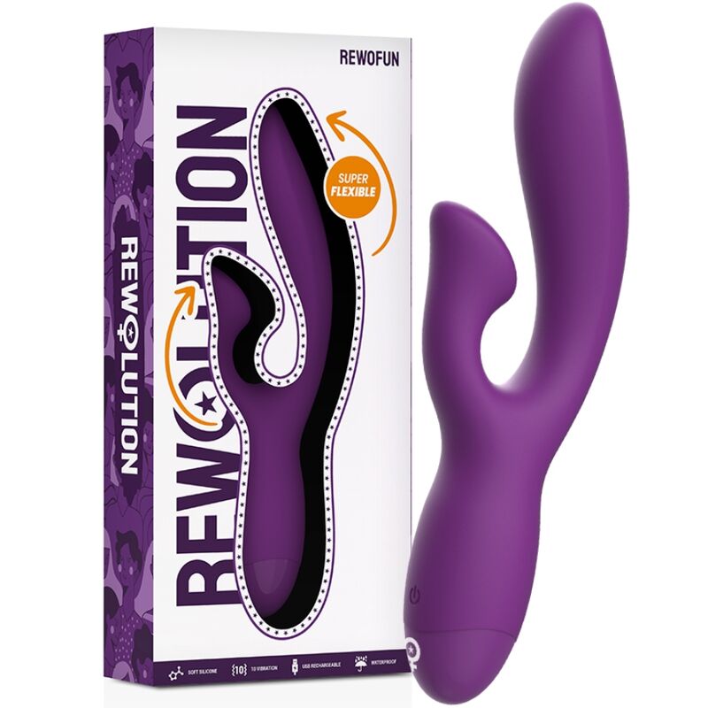 Rewolution-Rewofun Flexibler Rabbit-Vibrator, stimuliert den A-Punkt