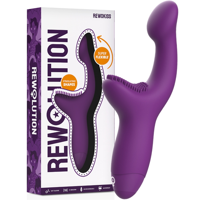 Rewolution-Rewokiss A-Punkt-Vibrator mit Doppelfunktion-Silikon, 10