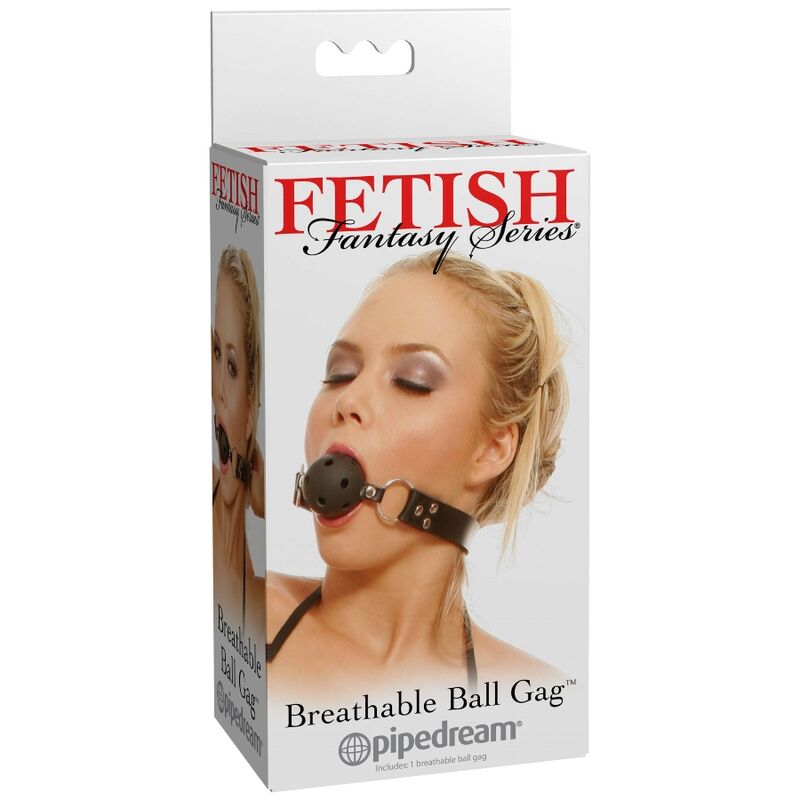 Fetish Fantasy Series-Atmungsaktiver Ballknebel-Kunstleder