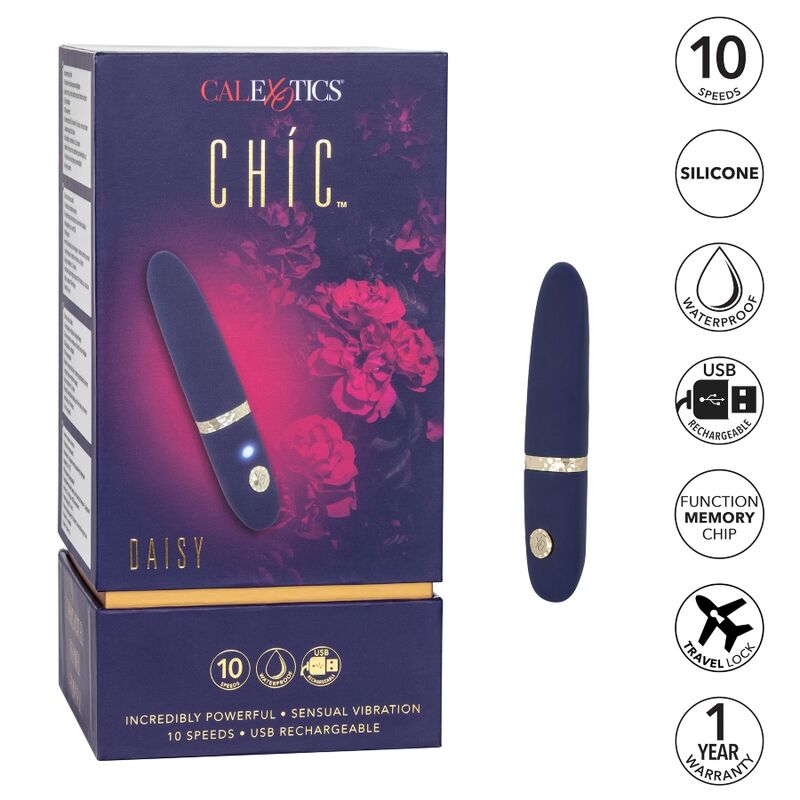 Calexotics-Chic Daisy Mini Massagegerät-Silikon, 10 Geschwindigkeiten · Vibratoren (Bild 5)