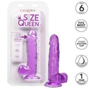 Calexotics-Size Queen Dildo Purple 15.3 cm-TPR, Wasserdicht · Vibratoren (Bild 2)