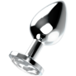 Ohmama-Analplug Stahl mit Kristall 2,7 x 8 cm · Sextoys