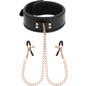Begme-Halsband mit Nippelklemmen, mit Neopren gepolstert