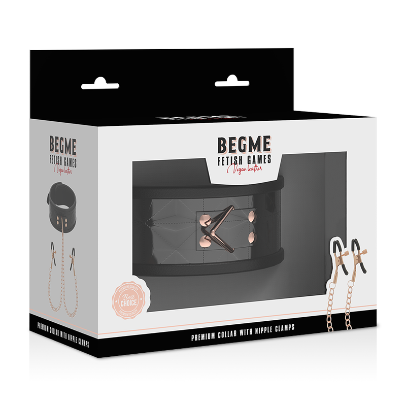 Begme-Halskette mit Nippelklemmen, gefüttert mit Neopren · Sextoys (Bild 3)
