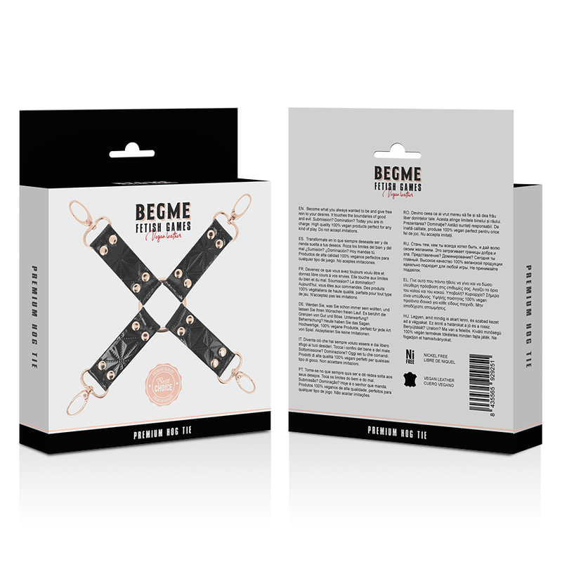 Begme Black Edition-Black Edition Vegan Leather Hog Tie-Metal · Sextoys (Bild 5)