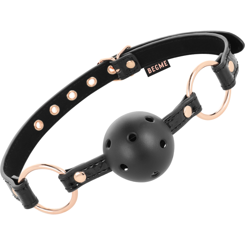 BEGME BLACK EDITION MORDAZA CUERO VEGANO Begme Black Edition-Black Edition Kugelbiss aus veganem Leder · Sextoys