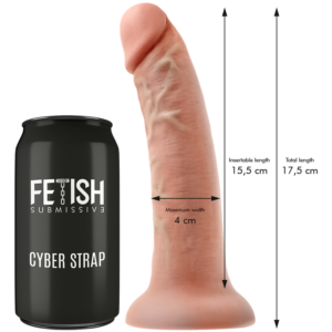 Fetish Submissive-Cyberstrap Harness mit Dildo mit doppelter Dichte · Strap-on & Harness (Bild 3)
