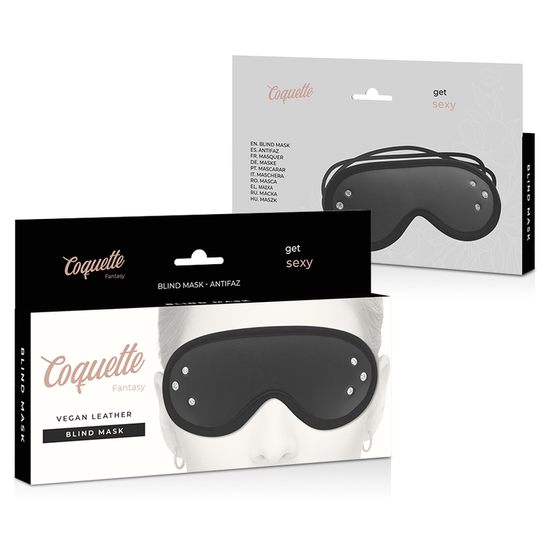Coquette Fantasy-Blinde Maske aus veganem Leder · Sexy Damen-Dessous (Bild 6)