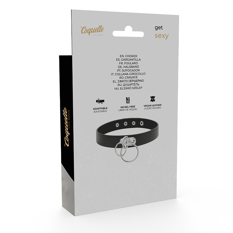 Coquette Accessories-Double Choker mit Ringen der Haut Vegana · Sextoys (Bild 6)