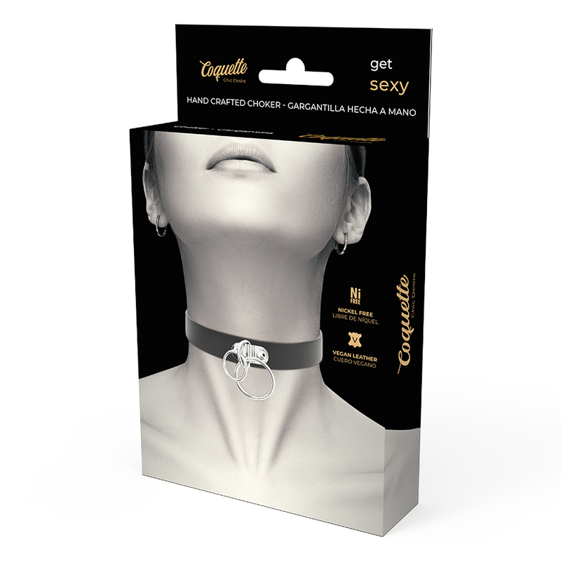 Coquette Accessories-Double Choker mit Ringen der Haut Vegana · Sextoys (Bild 5)