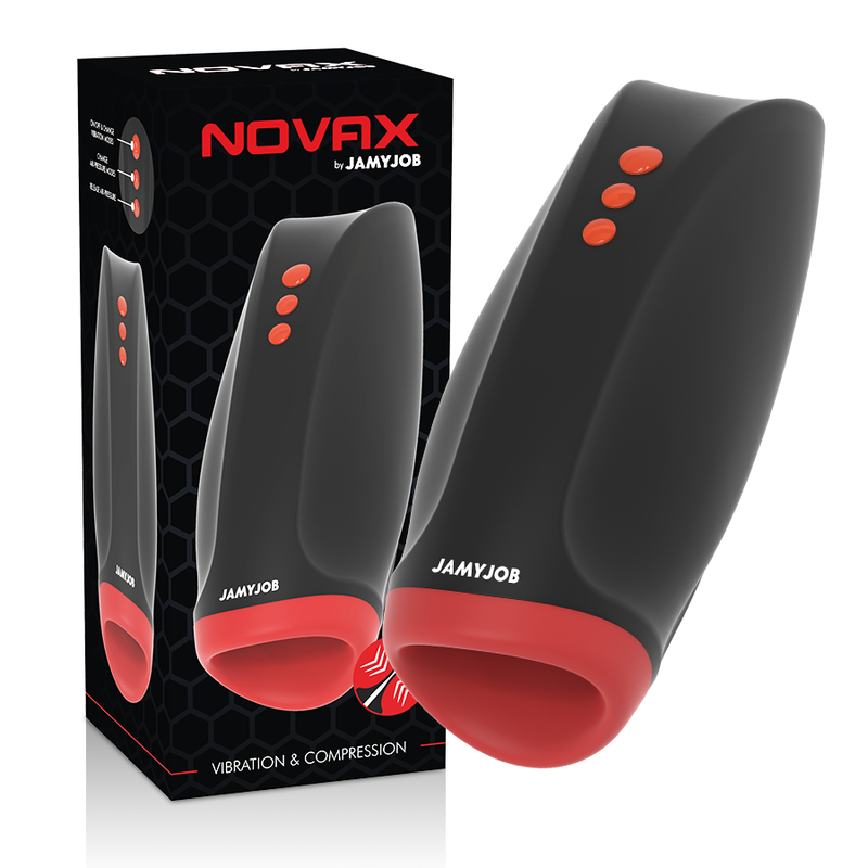 Jamyjob-Novax Masturbator a Vibration und Kompression-Silikon, 10 · Vibratoren (Bild 6)