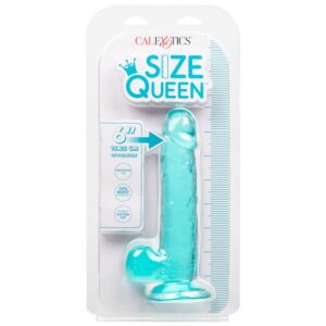 Calexotics-Size Queen Dildo Blue 15.3 cm-TPR, Wasserdicht, Saugnapf · Vibratoren (Bild 5)