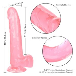 Calexotics-Größe Queen Dildo Rosa 20.3 cm-TPR, Wasserdicht, Saugnapf · Vibratoren (Bild 2)