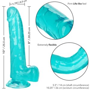 Calexotics-Size Queen Dildo Blau 20,3 cm-TPR, Wasserdicht · Vibratoren (Bild 4)