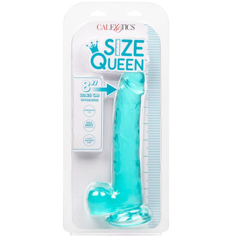 Calexotics-Size Queen Dildo Blau 20,3 cm-TPR, Wasserdicht · Vibratoren (Bild 6)