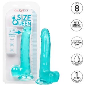 Calexotics-Size Queen Dildo Blau 20,3 cm-TPR, Wasserdicht · Vibratoren (Bild 7)