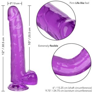 Calexotics-Größe Queen Dildo Lila 25.5 cm-TPR, Wasserdicht, Saugnapf · Vibratoren (Bild 5)
