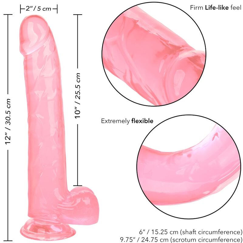 Calexotics-Size Queen Dildo Pink 25.5 cm-TPR, Wasserdicht, Saugnapf · Vibratoren (Bild 4)