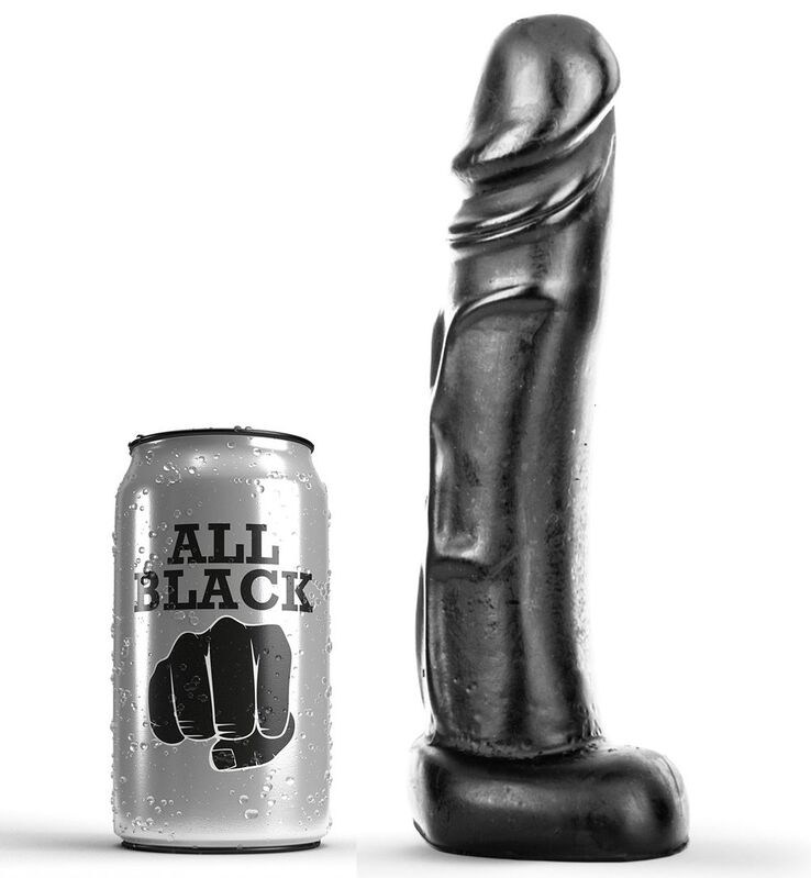 All Black-Dildo 22 cm-Silikon