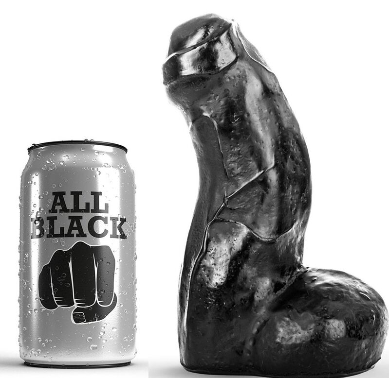 All Black-Dildo Realistisch Schwarz 17 cm-Waterproof · Sextoys