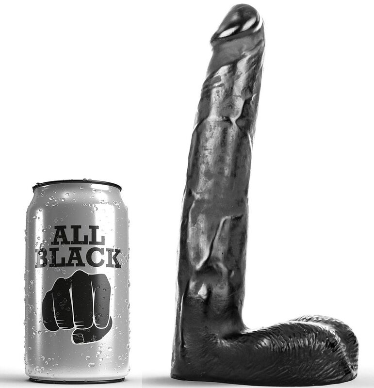 All Black-Realistischer Dildo 21 cm