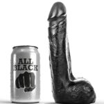 All Black-Dildo Realistisch Weich Schwarz 20 Cm-TPR · Sextoys