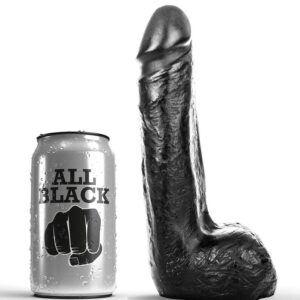 All Black-Dildo Realistisch Weich Schwarz 20 Cm-TPR · Sextoys