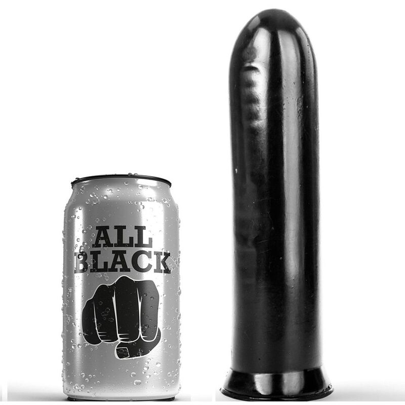 All Black-Dildo Schwarz 19 cm-Silikon