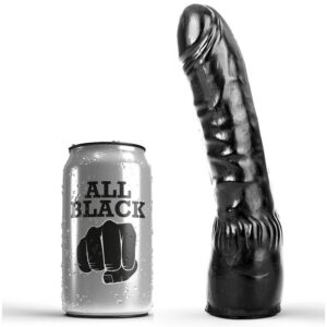 All Black-Dildo Realistisch Schwarz 20 Cm-Silikon · Sextoys