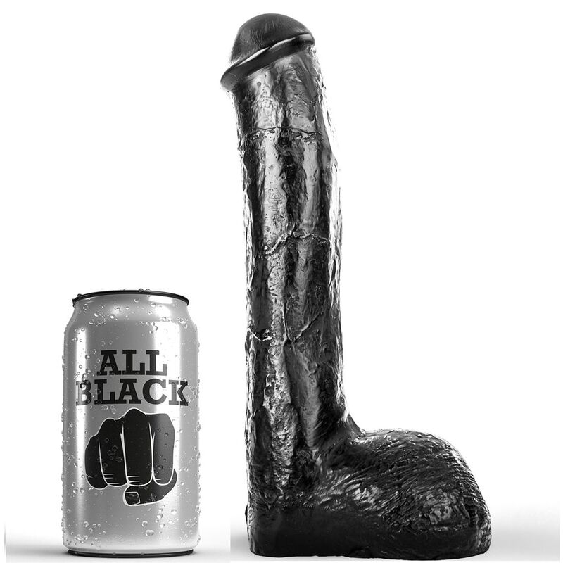 All Black-Dildo Realistisch Anal 23 cm-PVC · Sextoys