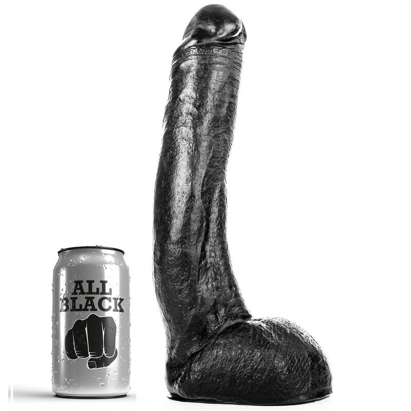 All Black-Dildo 29 cm Curvato-PVC · Sextoys