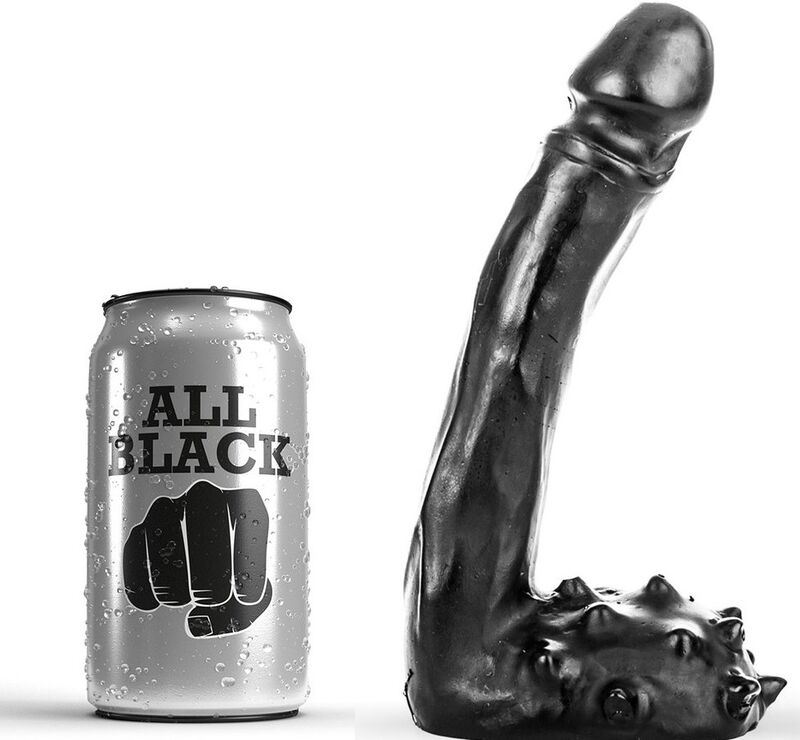 All Black-Dildo Realistisch 19 Cm-Silikon · Sextoys