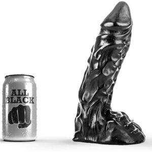 All Black-Dildo 23 cm-Silikon · Sextoys