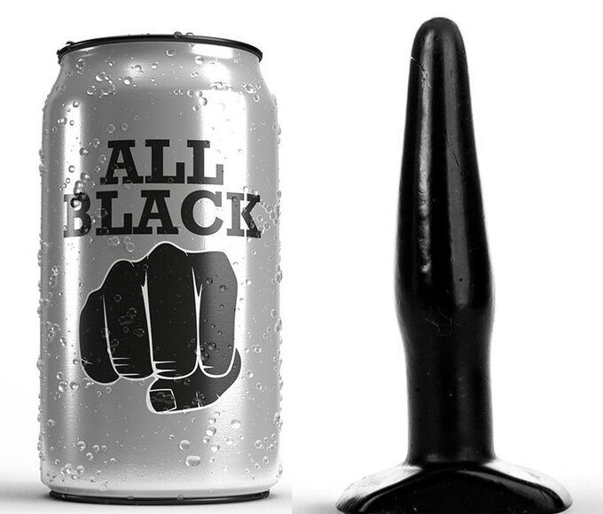 All Black-Plug Schwarz 11 cm-Silikon