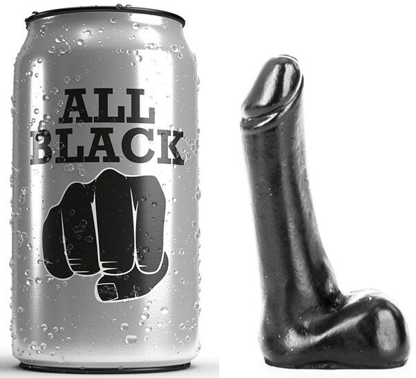 All Black-Dildo 9 cm-Silikon · Sextoys