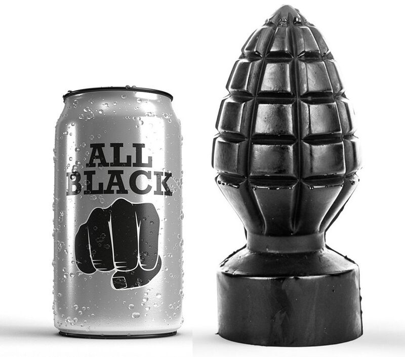 All Black-Analplug 14 cm-Silikon