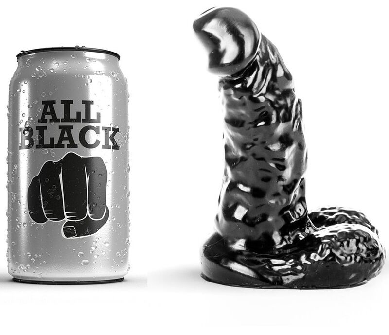 All Black-Dildo 13 cm-Silikon