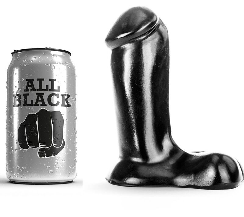 All Black-Dildo Realistisch 14 Cm-Silikon · Sextoys