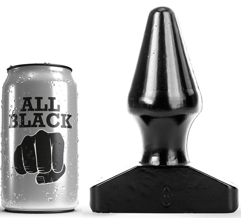 All Black-Analplug 15,5 cm-Silikon, Wasserdicht